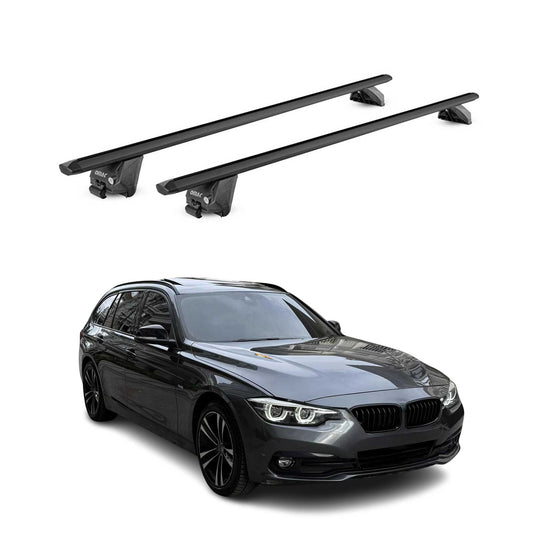 2012-2022 BMW 3 Series F31 G21 Wagon Roof Rack Cross Bars Black