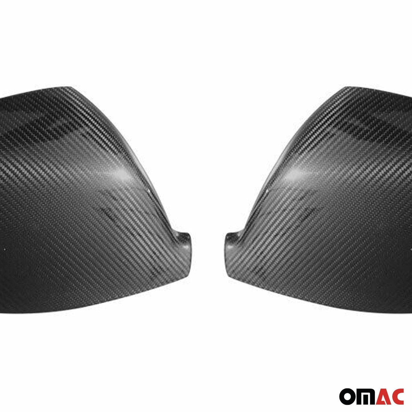 OMAC Fits VW Amarok 2010-2015 Genuine Carbon Fiber Side Mirror Cover Cap 2 Pcs 7530111C-1