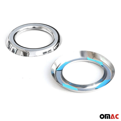 OMAC Fog Light Frame Mirror Cover Caps Front Grill Chrome for Ford Transit 2015-2020 G003328