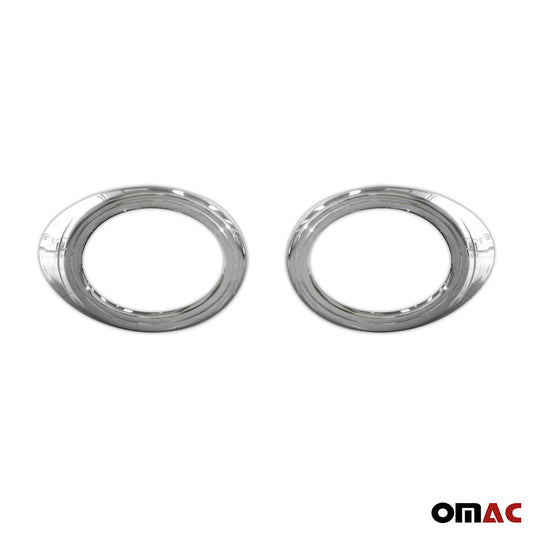 OMAC Fog Light Lamp Bezel Cover for Ford Transit Connect 2010-2013 Silver 2 Pcs 2622103