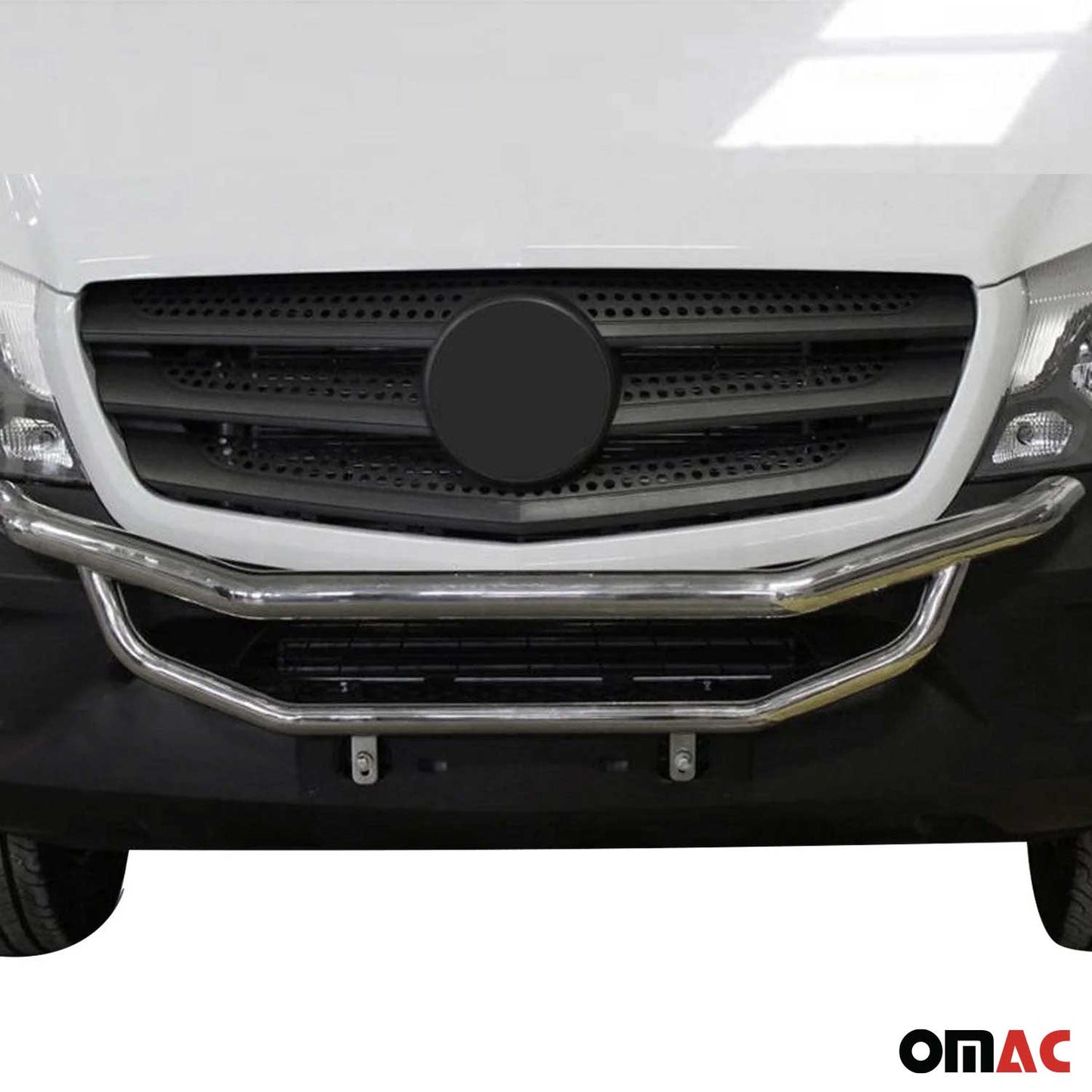 OMAC Bull Bar Push Front Bumper Grille for Mercedes Sprinter W906 2010-2013 60mm 4724OK104