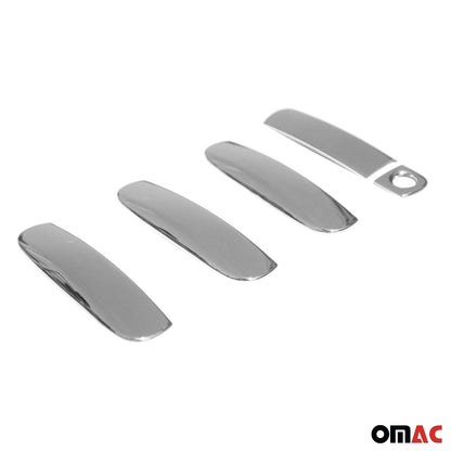 OMAC Car Door Handle Cover Protector for Audi A4 2006-2009 Steel Chrome 5 Pcs U005911