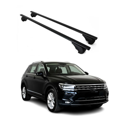 2017-2018 VW Tiguan Limited Roof Rack Cross Bars Black