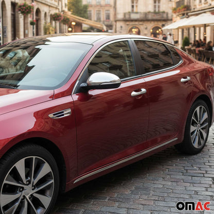 2016-2020 Kia Optima Side Mirror Cover Caps Stainless Steel Silver 2 Pcs