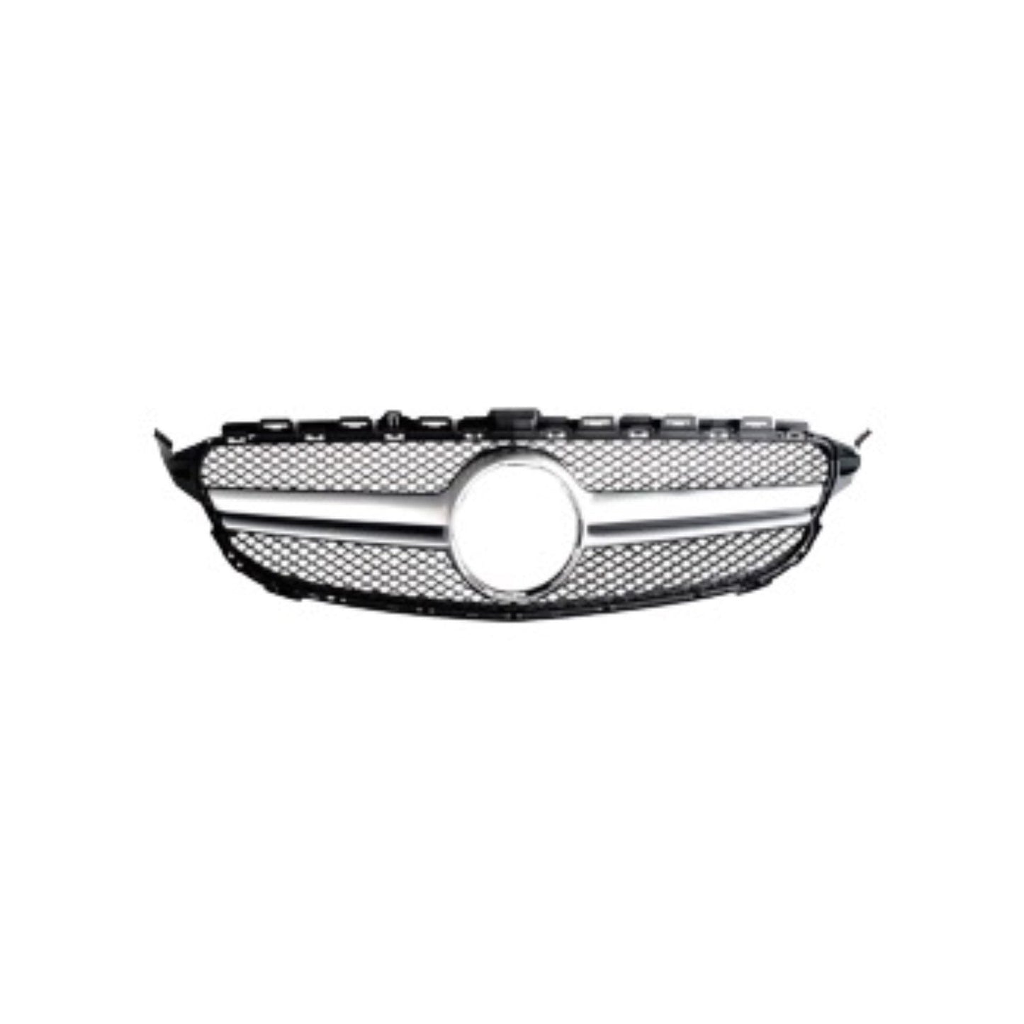 OMAC For Mercedes W205 C-Class 2015-18 Front Grille Mesh AMG Style Chrome W/O C.Hole 4738P082AMGS