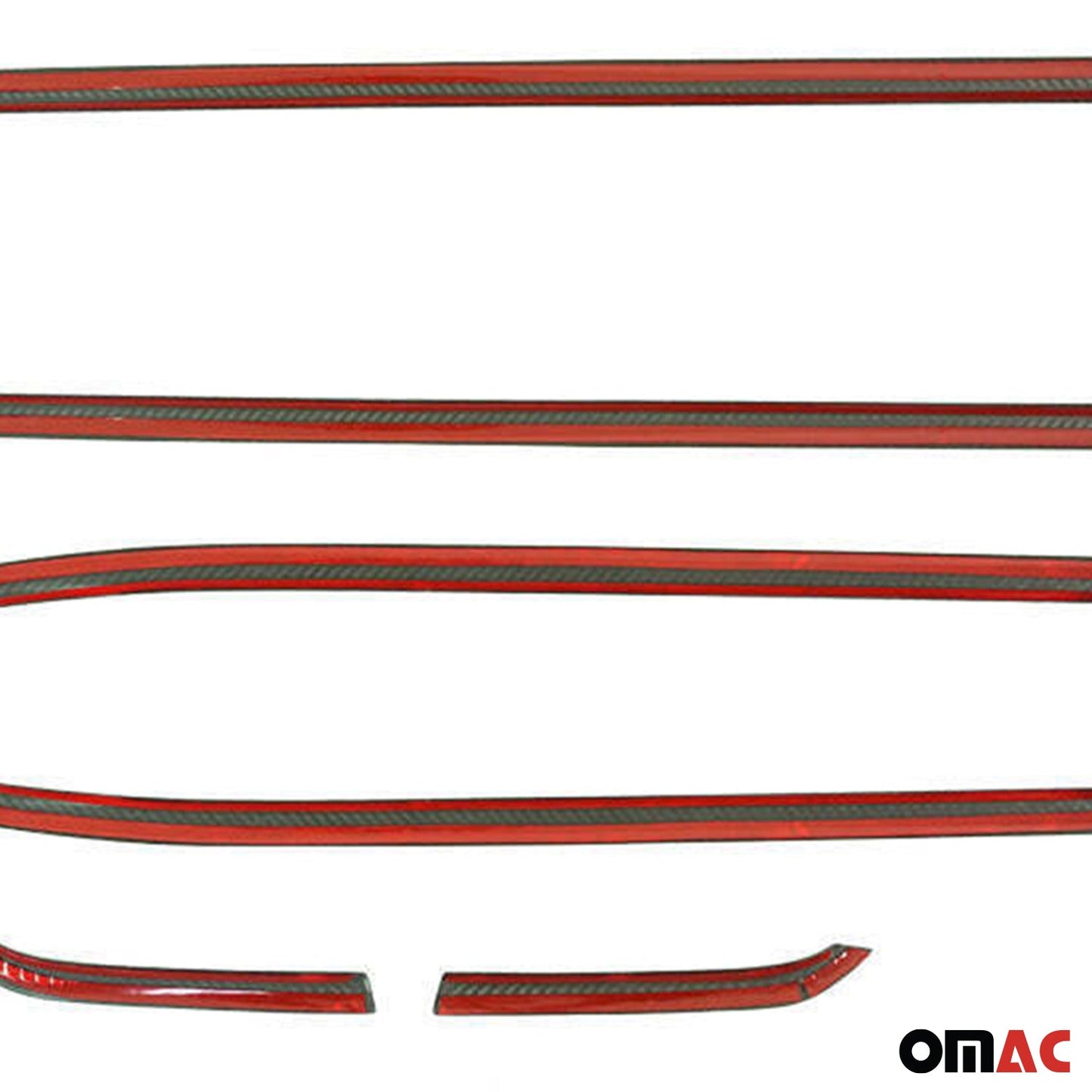 2015-2024 Jeep Renegade Window Molding Trim Streamer Steel Silver 6 Pcs