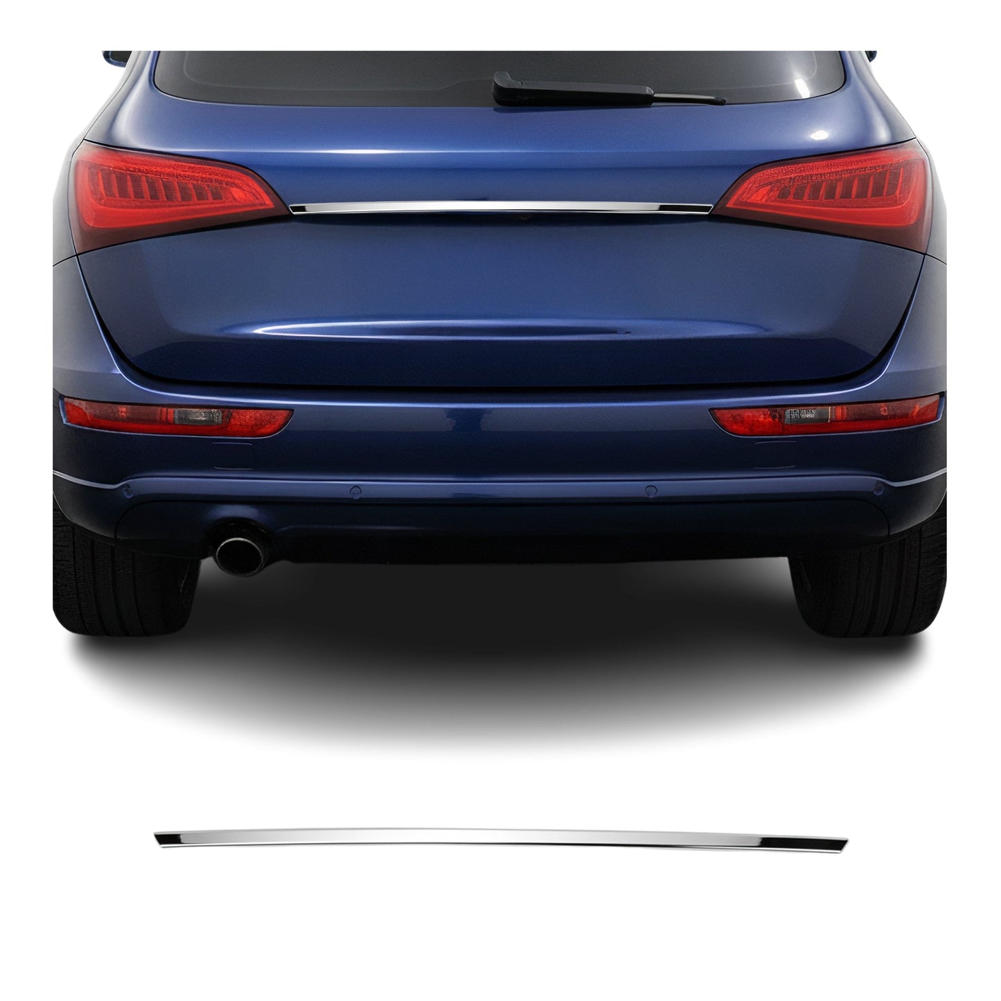 2009-2017 Audi Q5 8R Rear Trunk Lid Molding Trim Stainless Steel