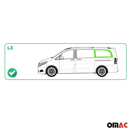 2016-2024 Mercedes Metris Window Glass Fit Kit Left Side Rear Black L3 Long