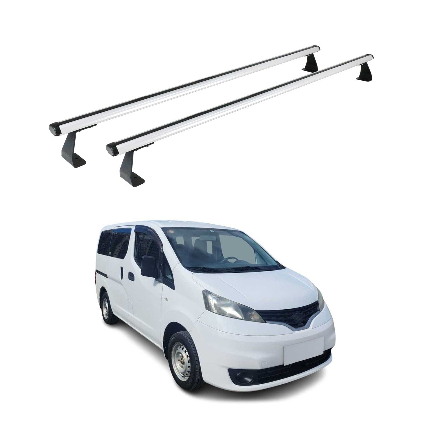 2013-2021 Nissan Nv200 Roof Rack Cross Bars Silver
