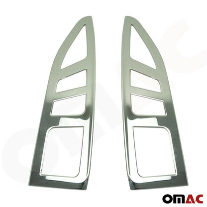 OMAC Trunk Tail Light Trim Frame for Citroen Berlingo 2008-2012 Steel Silver 2 Pcs 5723101