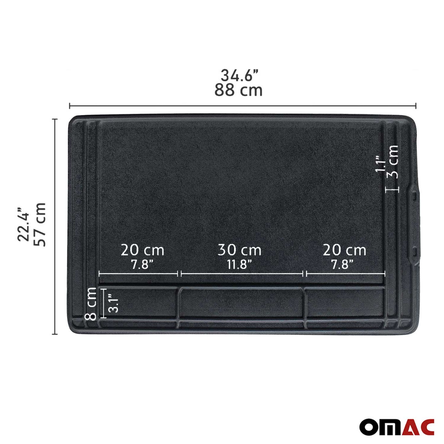 OMAC 2x High Quality Kitchen Under Sink Cabinet Protection Mat Waterproof Raised Edge G003319