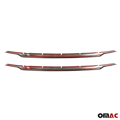 OMAC Front Bumper Trim Molding for Ford Transit Courier 2018-2023 Steel Dark 2 Pcs 2625082FB