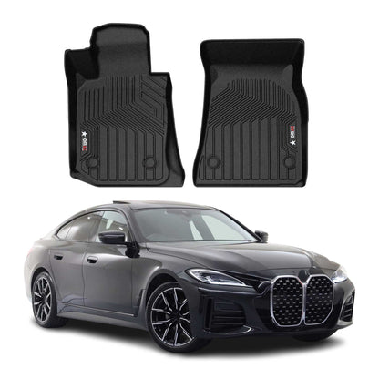 2022-2025 BMW 4 Series G26 Gran Coupe Premium Floor Mats Liners First Row Front Black