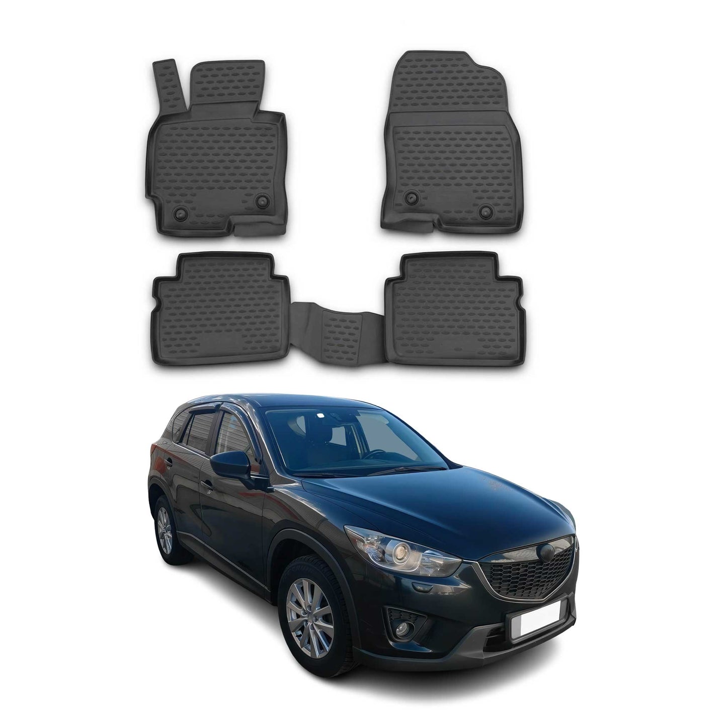 2013-2016 Mazda CX-5 Floor Mats Liners Full Set All Weather Black
