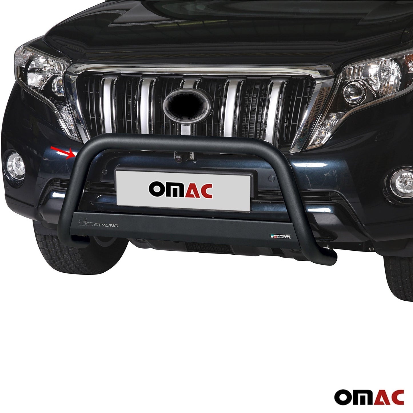 OMAC Bull Bar Push Front Bumper Grille for Lexus GX 460 2014-2019 Black 1 Pc 7013MSBB108FB