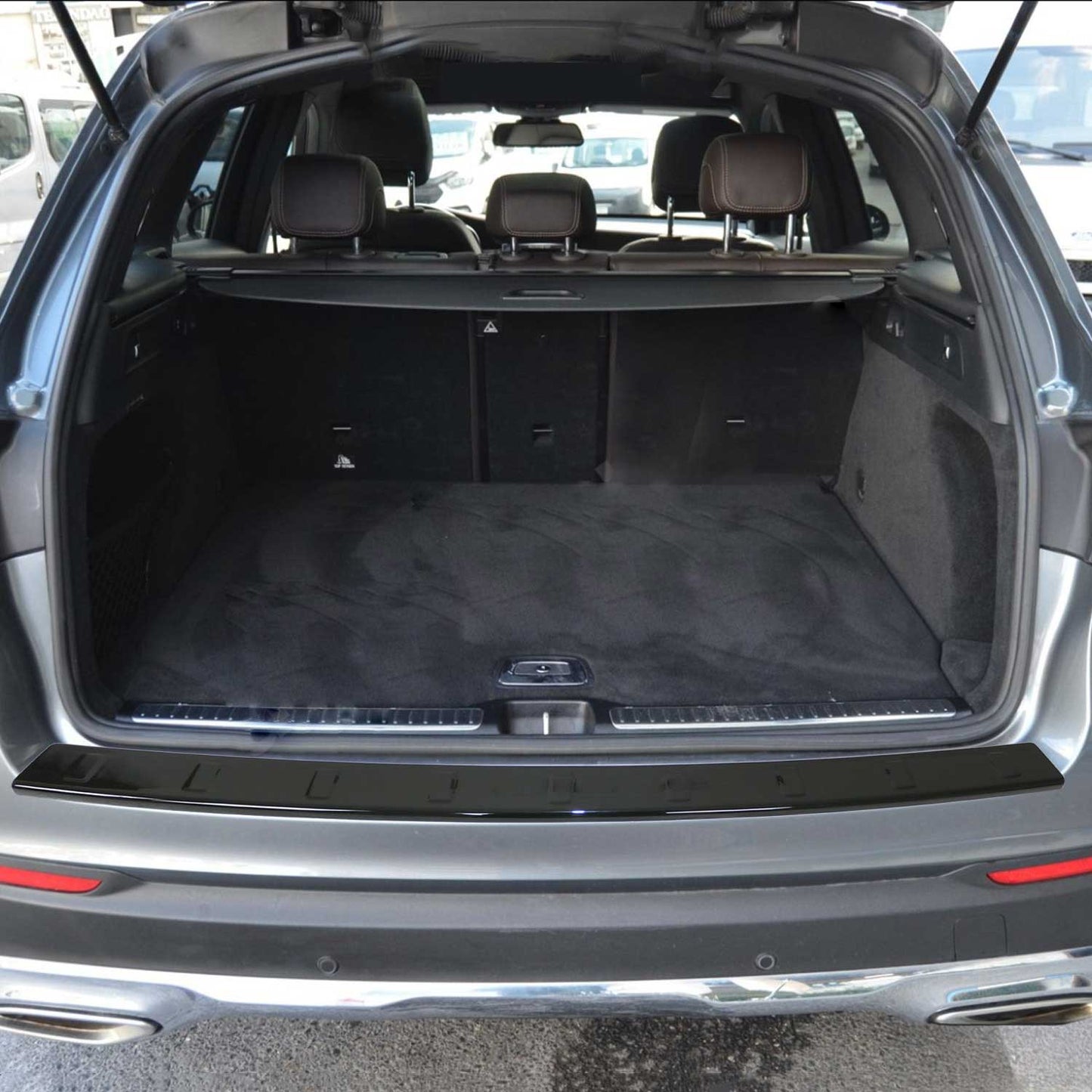 2016-2022 Mercedes GLC Class X253 Rear Bumper Sill Cover Guard Gloss Black