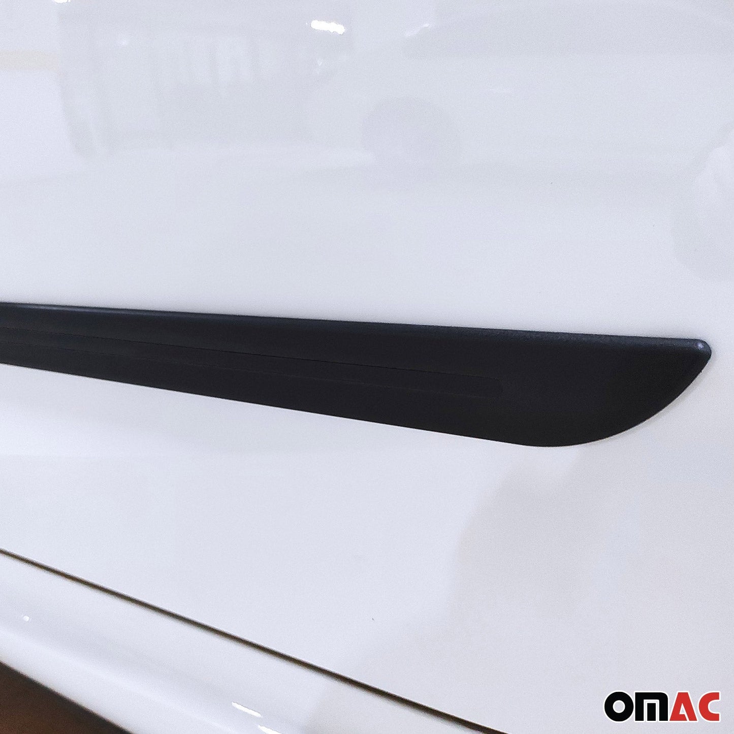 OMAC Side Door Molding Trim Skirt Garnish for Nissan Black 4 Pcs U021784