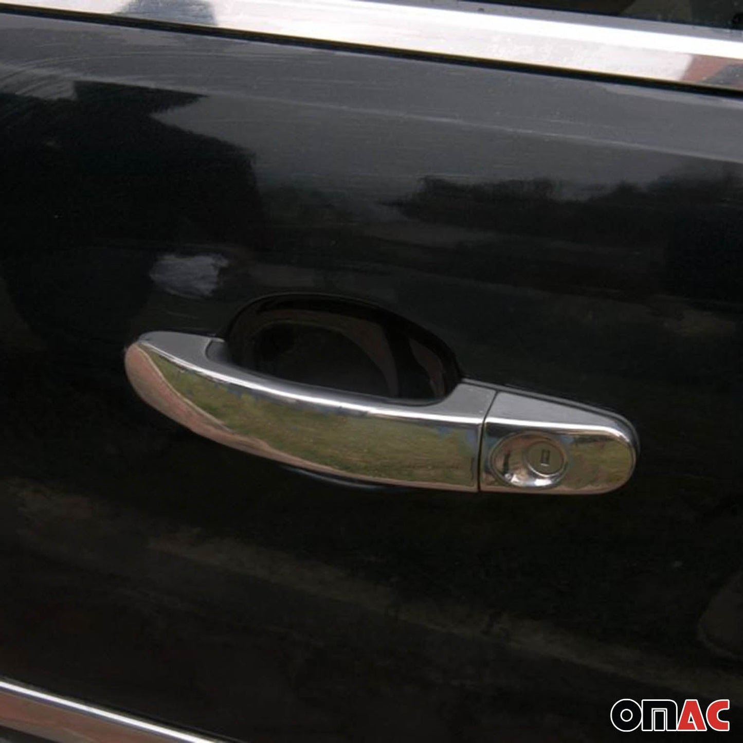 OMAC For Ford Transit Connect 2014-2023 Chrome Door Handle Cover Trim S.Steel 8 Pcs U005908