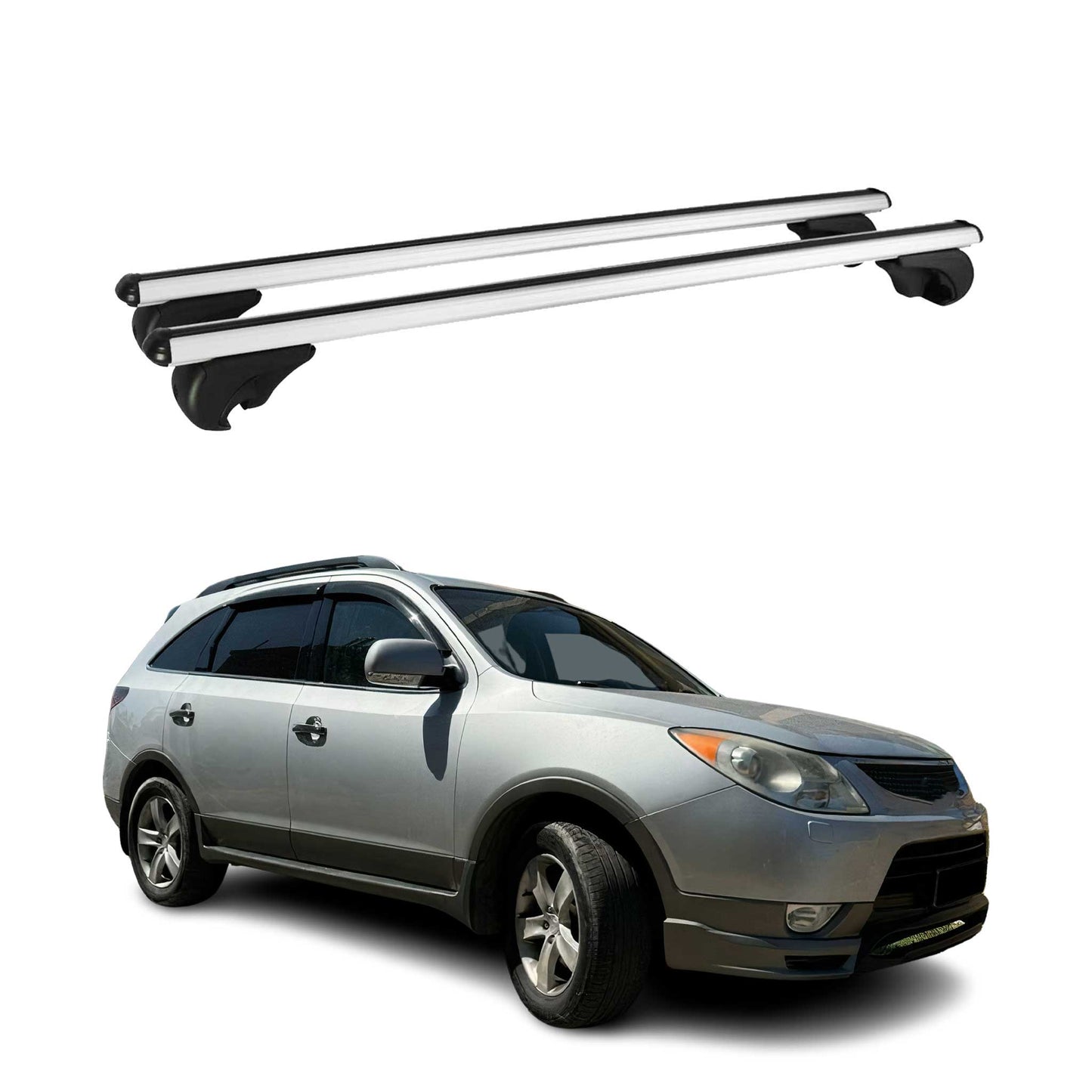 2007-2012 Hyundai Veracruz Roof Rack Cross Bars Silver