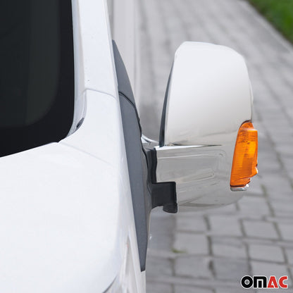 2015-2025 Ford Transit Side Mirror Cover Caps Matt Stainless Steel 2 Pcs