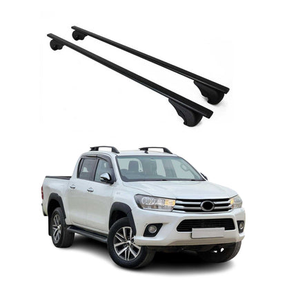 2016-2023 Toyota Hilux Roof Rack Cross Bars Black