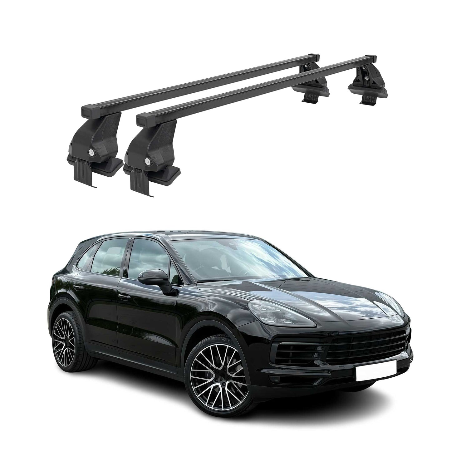 2019-2026 Porsche Cayenne Roof Rack Cross Bars Black