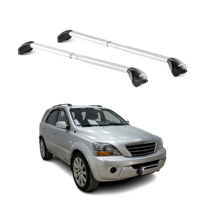 2003-2009 Kia Sorento Roof Rack Cross Bars Silver