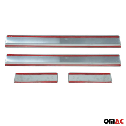 OMAC Door Sill Scuff Plate Scratch Protector for Nissan Frontier 2005-2021 Steel 4Pcs K-5003094N