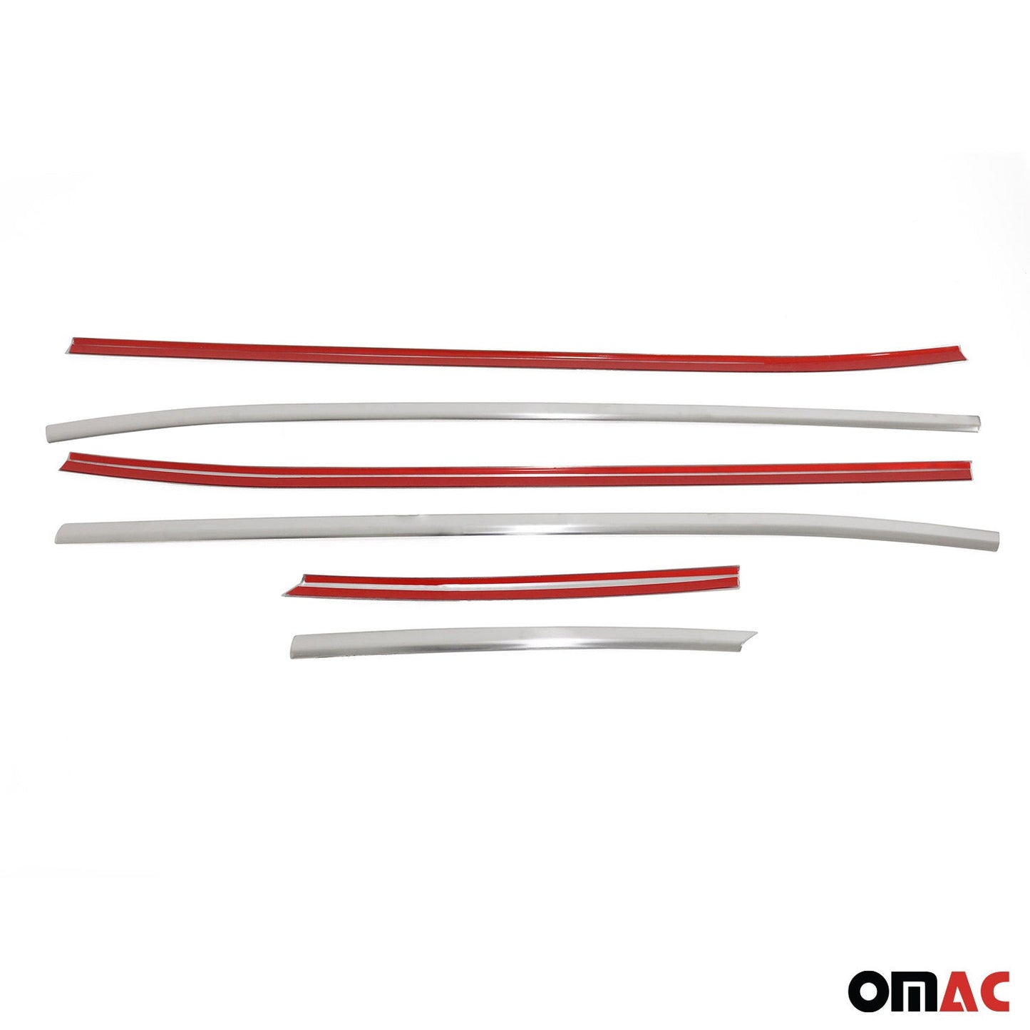 2022-2026 Hyundai Tucson Window Molding Trim Streamer Silver 6x Brushed