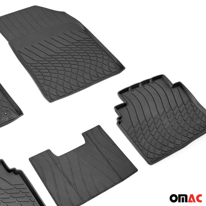 OMAC OMAC Floor Mats Liner for Kia Seltos 2021-2024 Black TPE All-Weather 4 Pcs 4035IM444