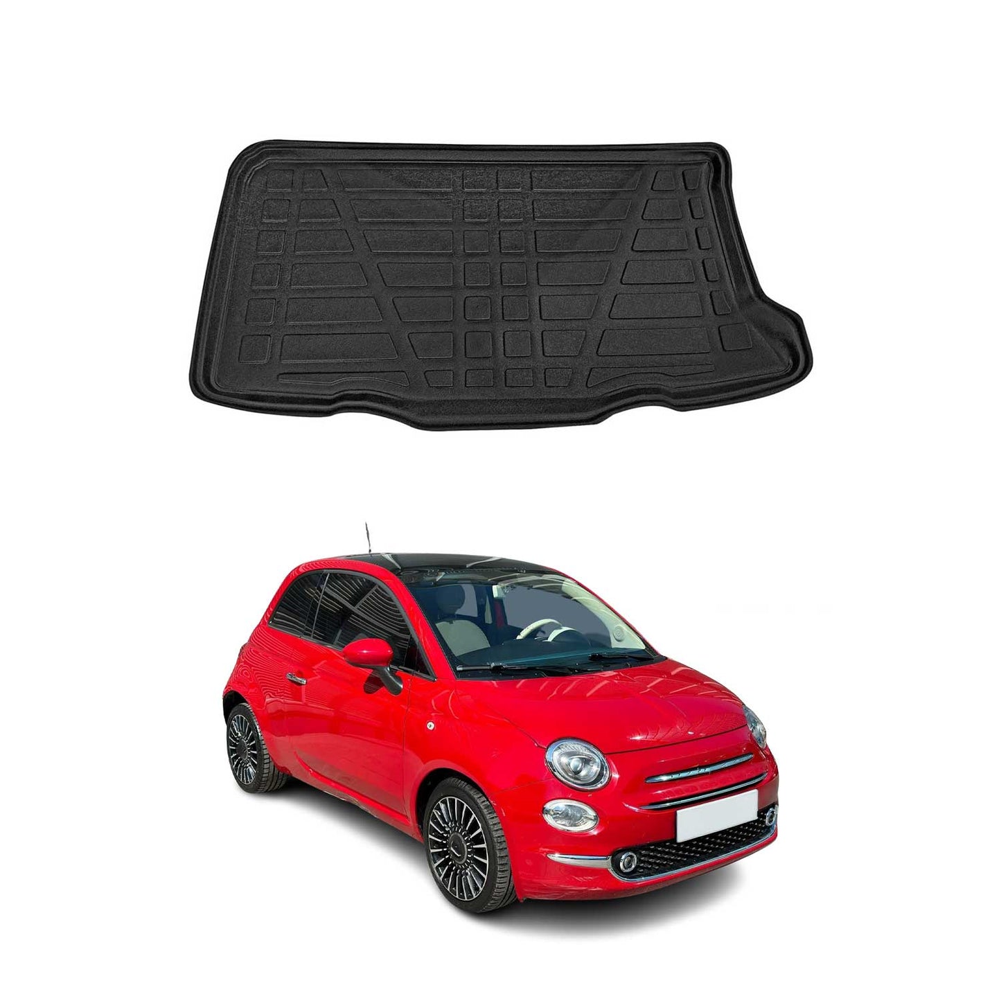 2012-2019 Fiat 500 Cargo Liner Trunk Mat All Weather Black