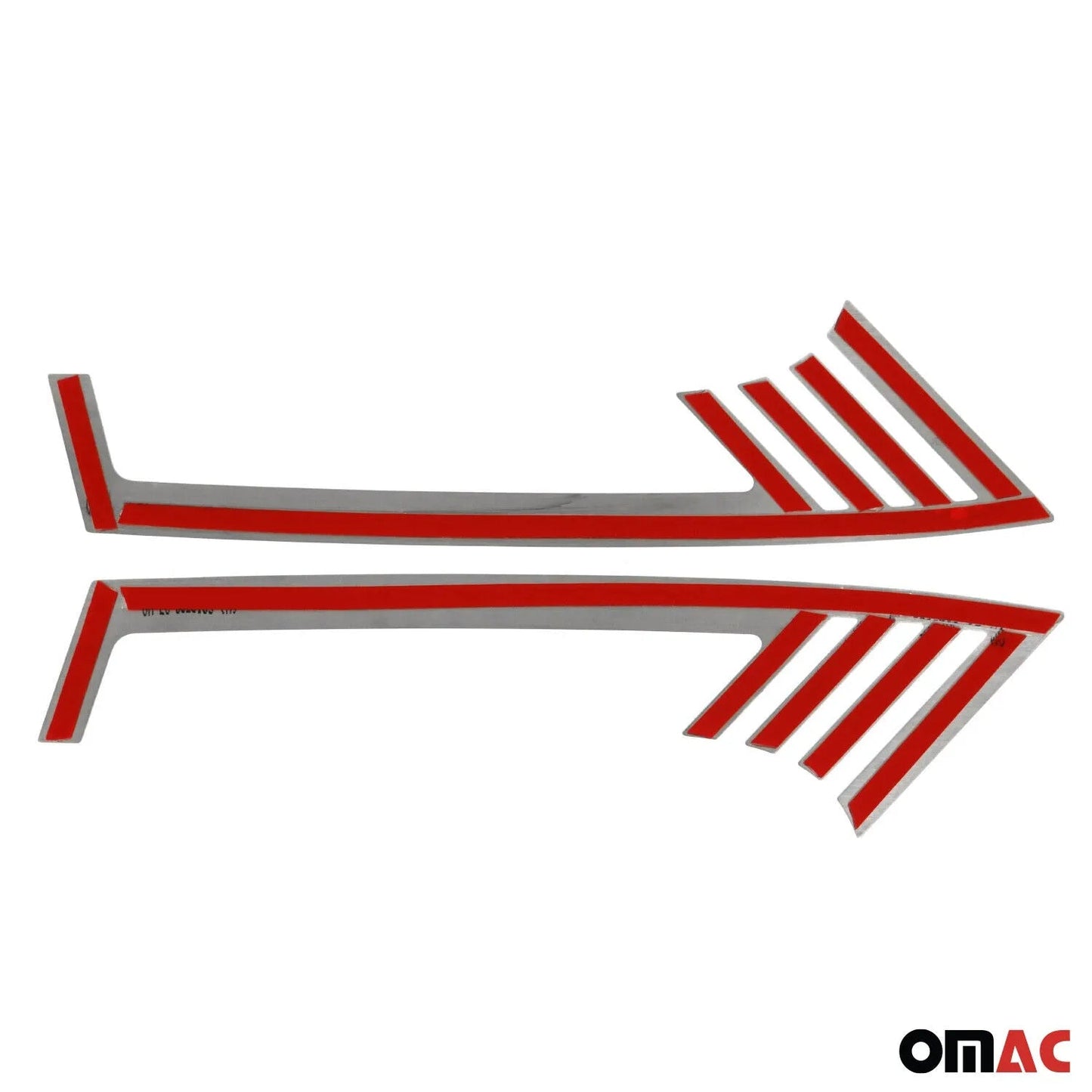 2014-2020 Nissan Rogue Trunk Wing Side Trim Silver Stainless Steel 2 Pcs