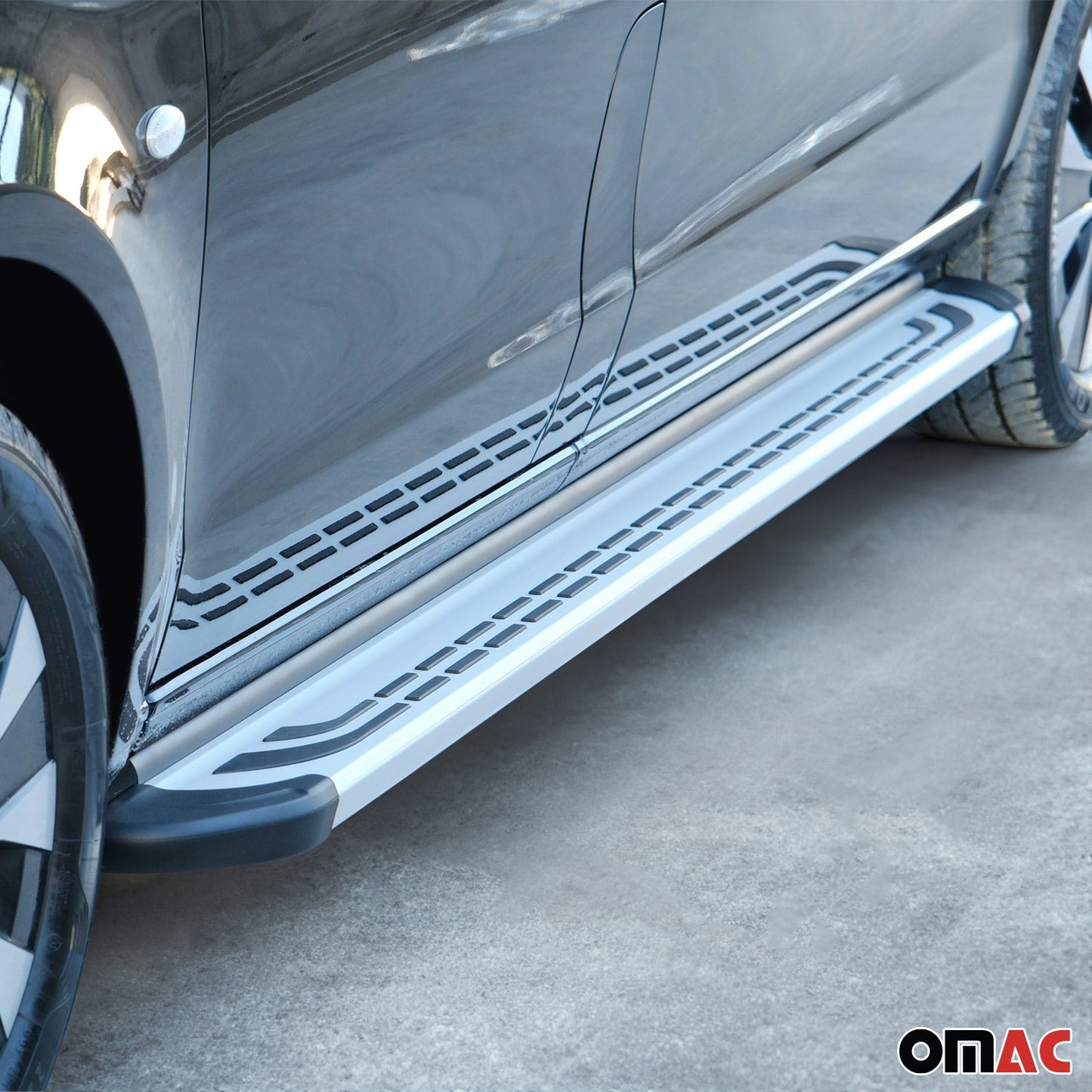 OMAC Side Step Running Boards Nerf Bars for RAM ProMaster City 2015-2022 Silver 2x '2524971