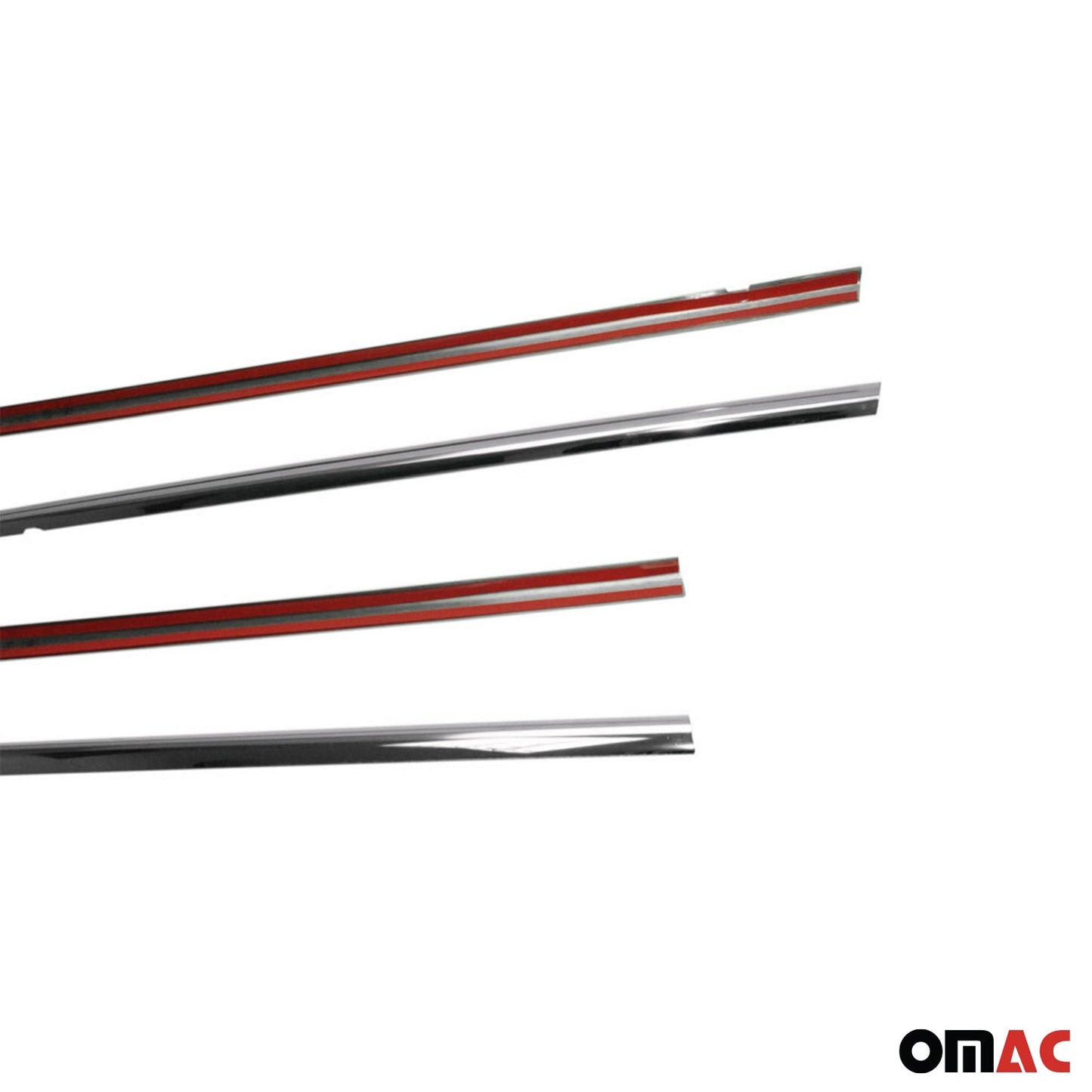 2013-2020 Toyota Yaris Window Molding Trim Streamer Stainless Steel Silver 4 Pcs