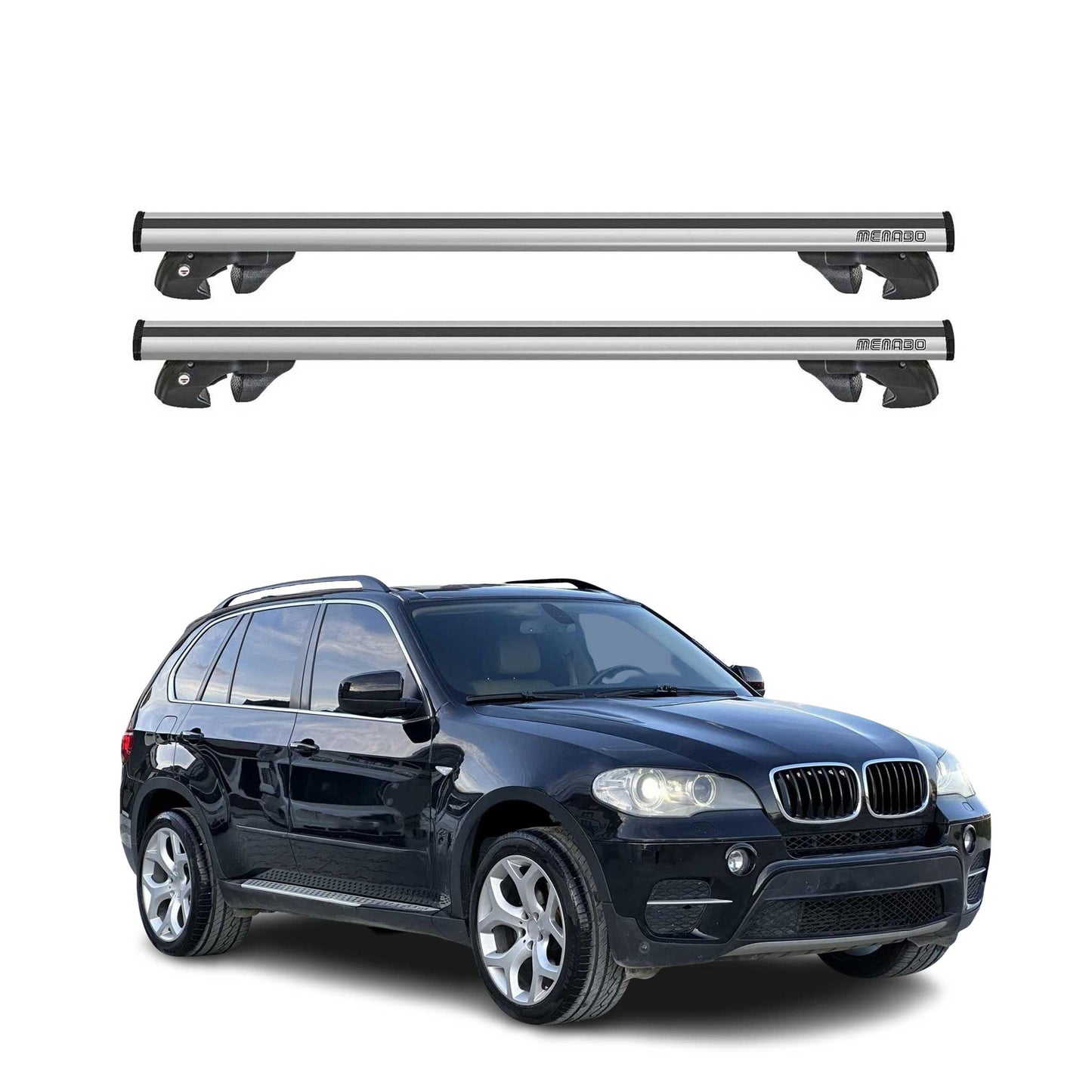 2007-2013 BMW X5 E70 Roof Rack Cross Bars Silver