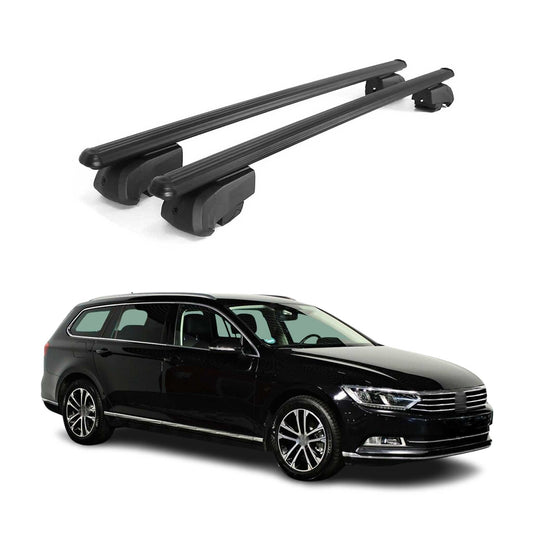 2015-2019 VW Passat B8 Variant Roof Rack Cross Bars Black