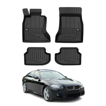 2010-2013 BMW 5 Series F10 F11 4WD xDrive Premium Floor Mats Liners Full Set All Weather Heavy Duty Black