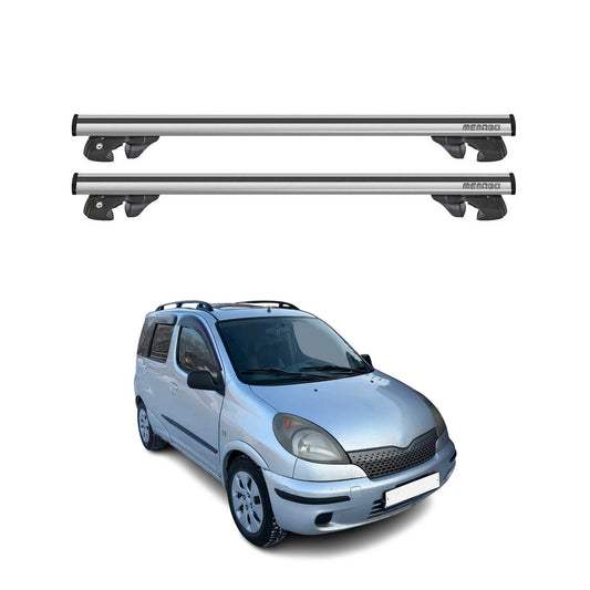 2004-2005 Toyota Yaris Roof Rack Cross Bars Silver