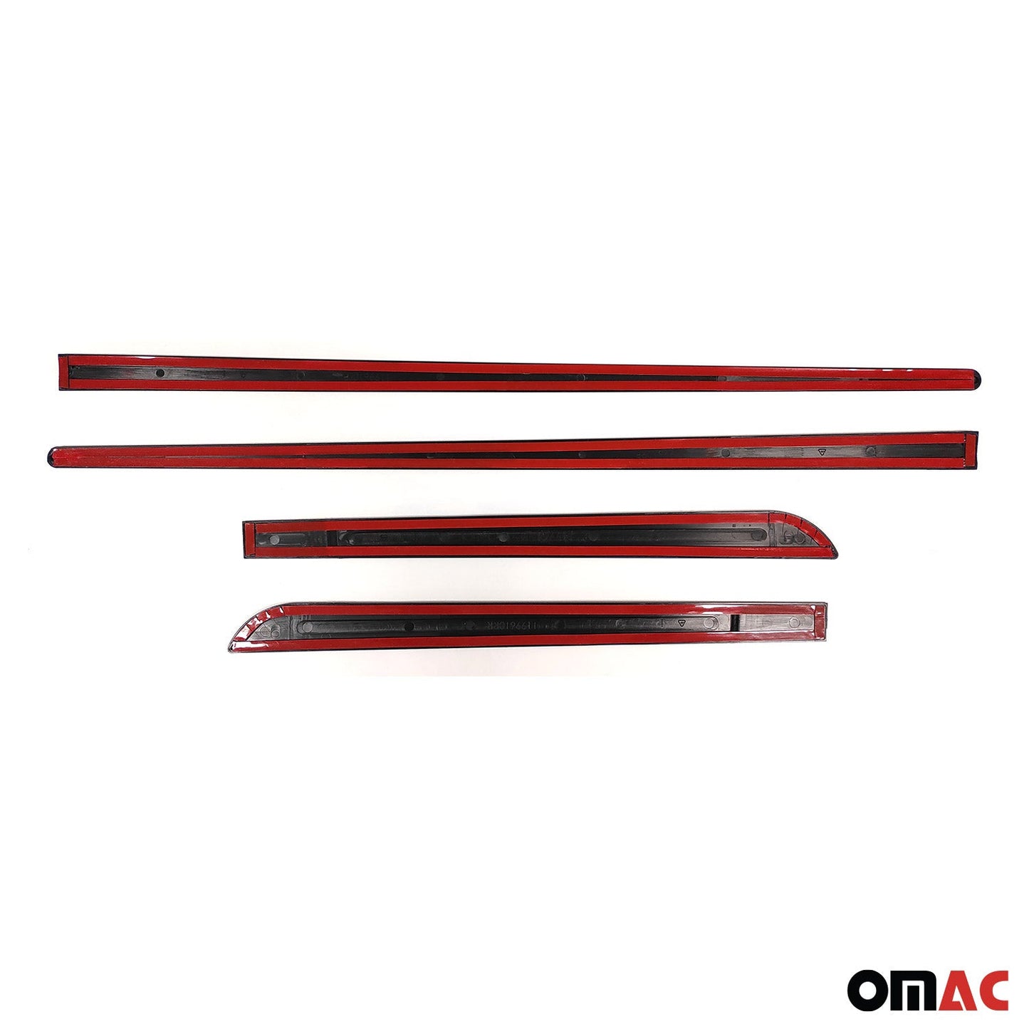 OMAC Side Door Molding Trim Skirt Garnish for Infiniti Black 4 Pcs U021873