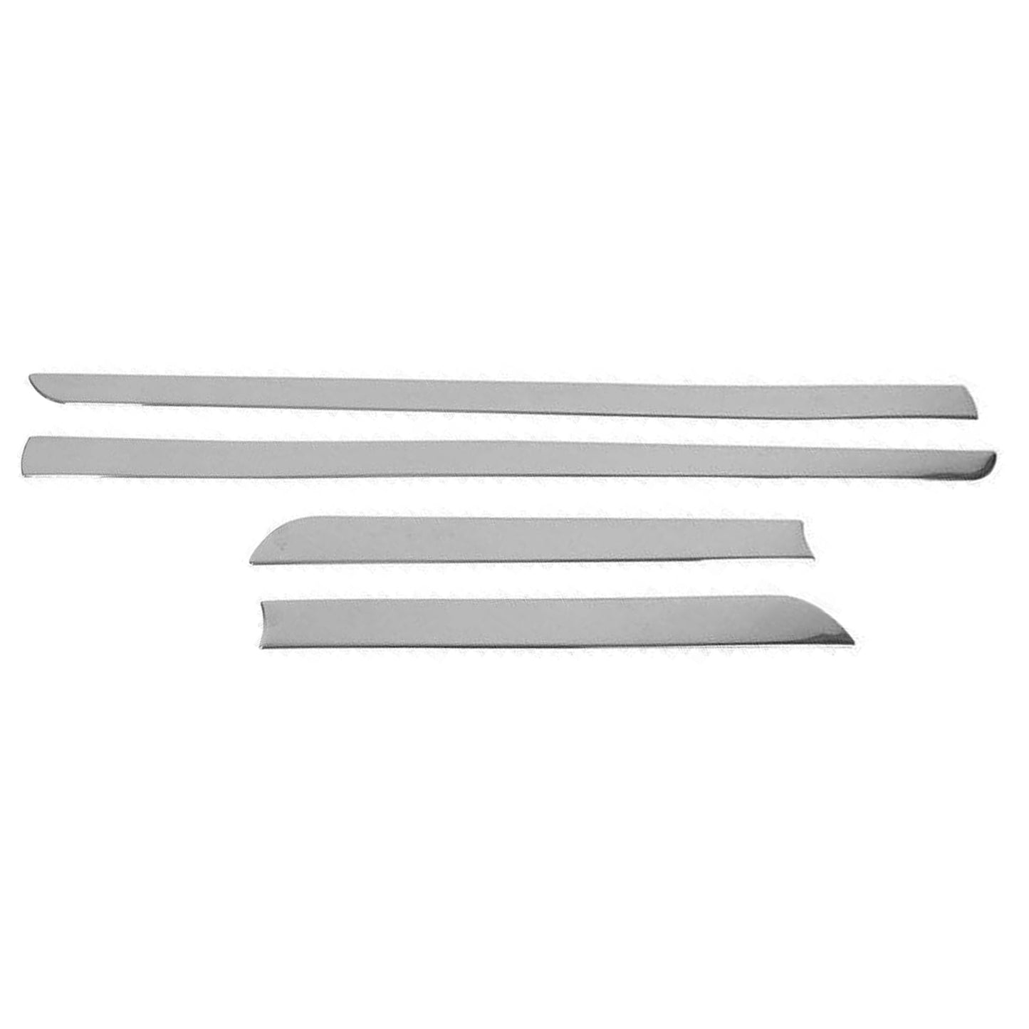 OMAC Side Door Molding Trim Skirt Garnish for RAM Stainless Steel Silver 4 Pcs U028551