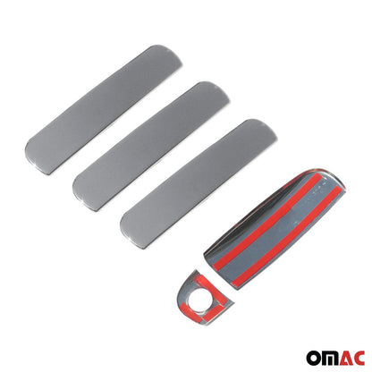 OMAC Car Door Handle Cover Protector for Audi A3 1996-2003 Steel Chrome 5 Pcs 1103044