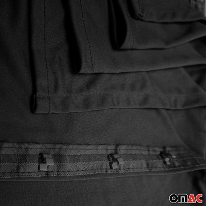 GMC Savana Trunk Tailgate Curtains Black 2 Privacy Curtains