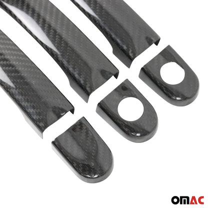 OMAC Door Handle Cover Protector for VW T6 Transporter 2015-21 Carbon 3Door 2Key Hole U015343