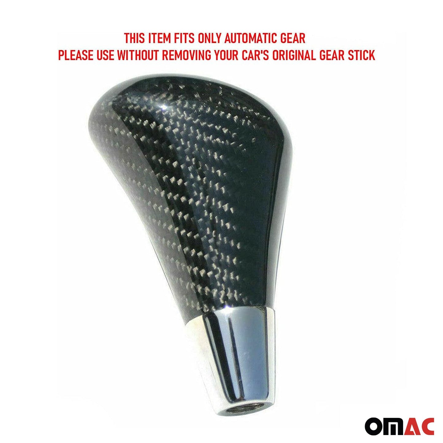 OMAC Automatic Gear Shift Handle Knob Fits Mercedes SLK-Class Carbon Fiber Black U003692