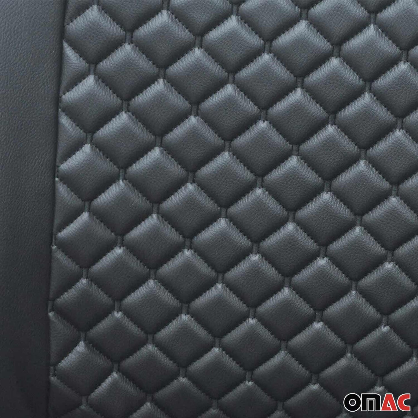 OMAC Leather Custom fit Seat Covers for Mercedes Sprinter W906 2006-2018 Black 4724321A-SS1