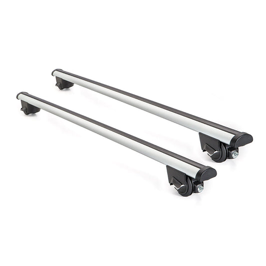OMAC Roof Rack Cross Bars Lockable for Fiat Panda Cross 2015-2022 Aluminium Silver 2x U003886