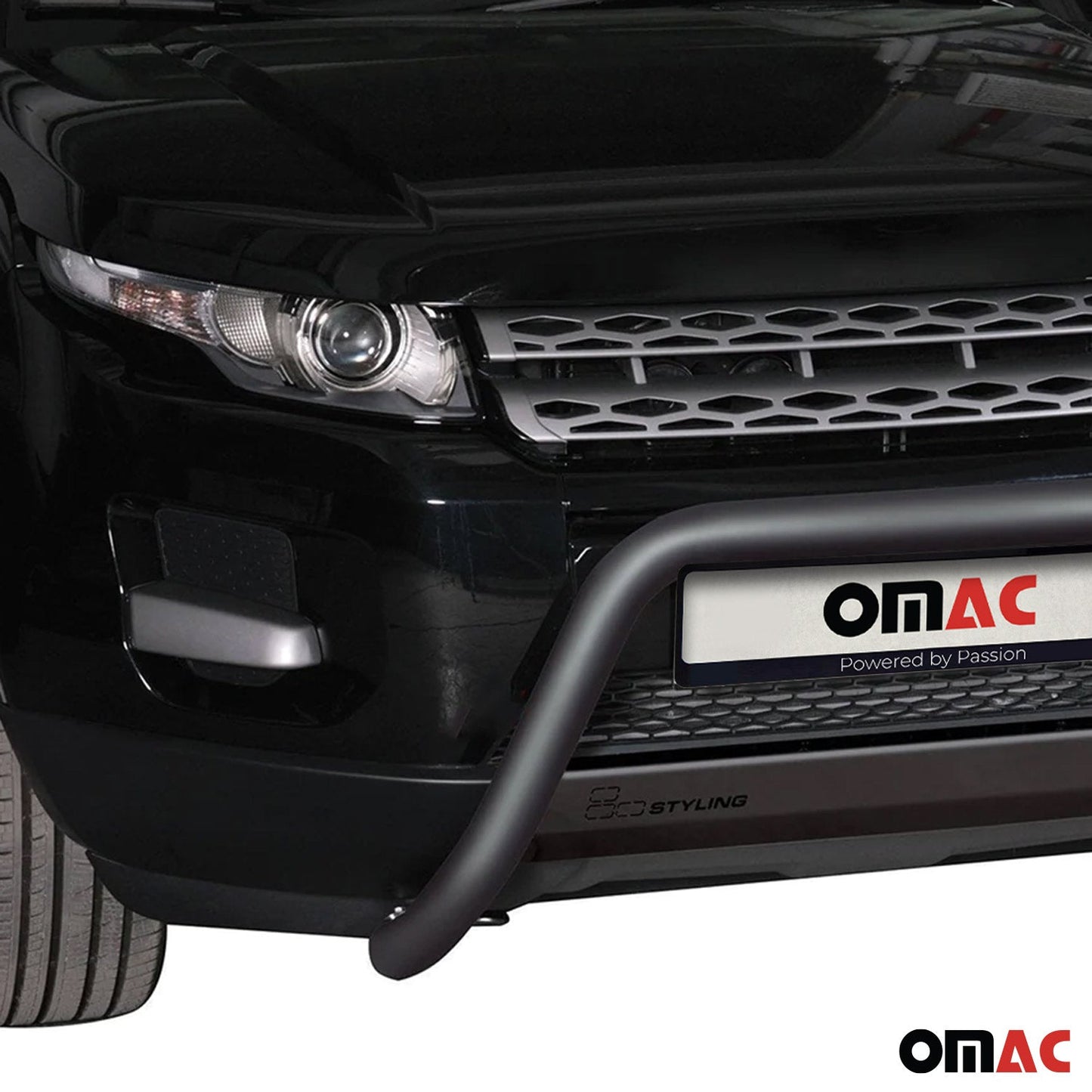 OMAC Bull Bar Push Front Bumper for Land Rover Range Rover Evoque 2012-2015 Black 6005MSBB092B