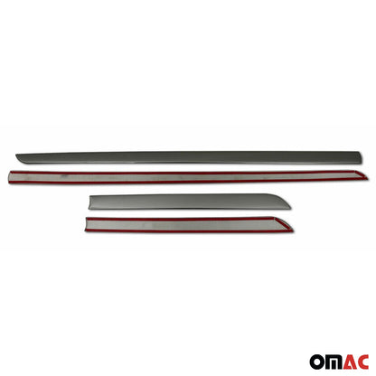 OMAC Universal Dark Chrome Side Door Streamer Body Molding Trim S.Steel 4 Pcs. 9696131B