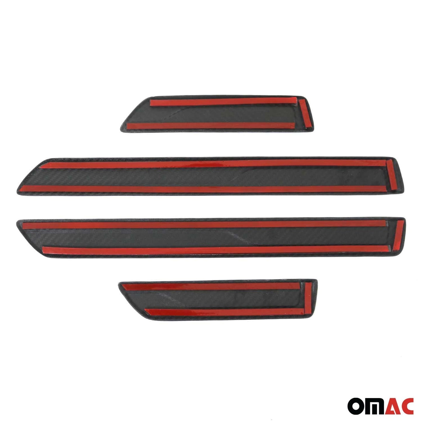 OMAC Door Sill Scuff Plate Scratch for Fiat 500L 2014-2020 Carbon Fiber Edition 4x U015317