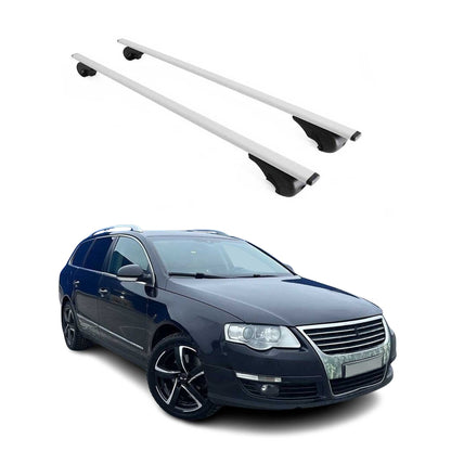 2006-2010 VW Passat B6 Variant Roof Rack Cross Bars Silver